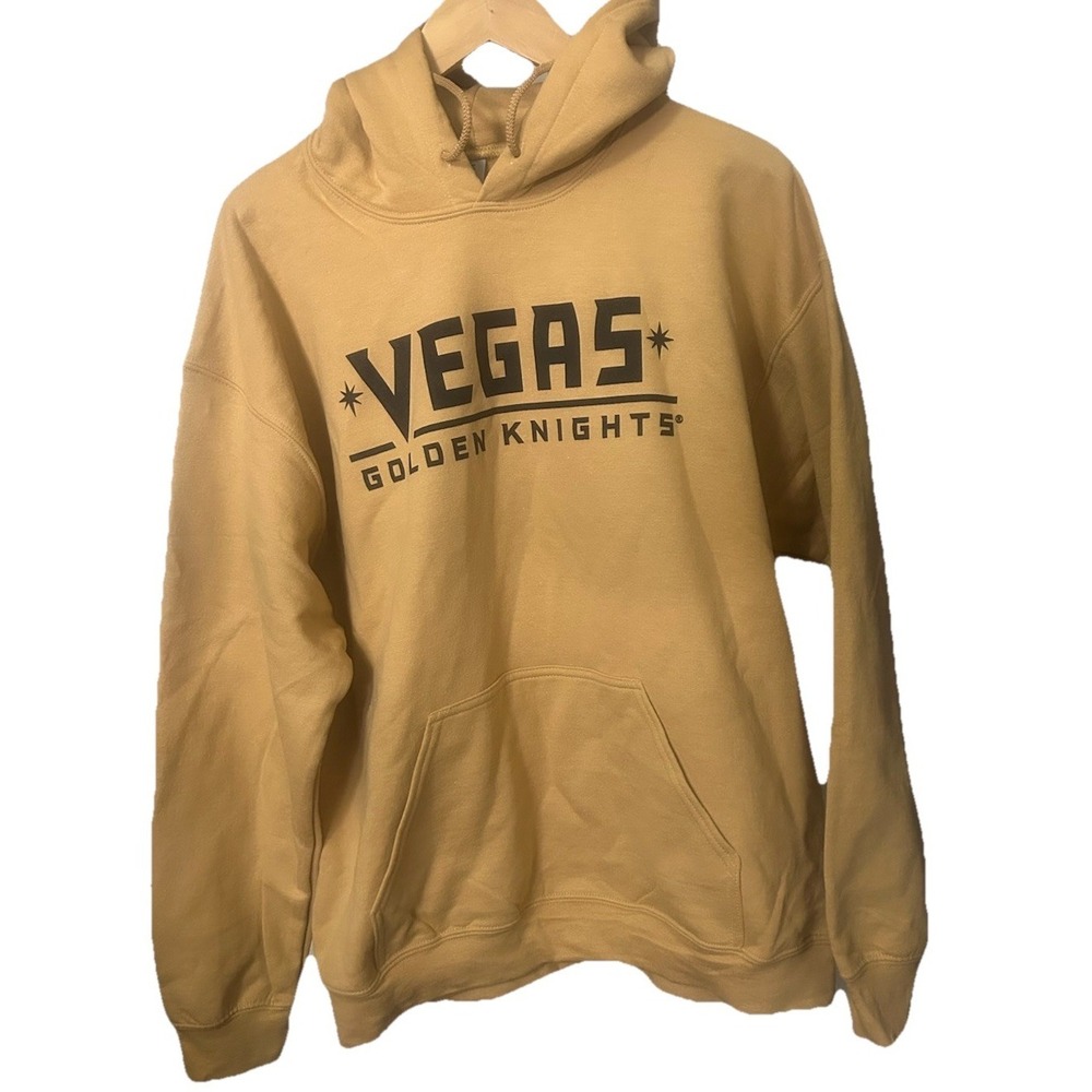 Vegas Golden Knights Pullover Hoodie NHL Hockey Men's Size L Golden Sweatshirt
